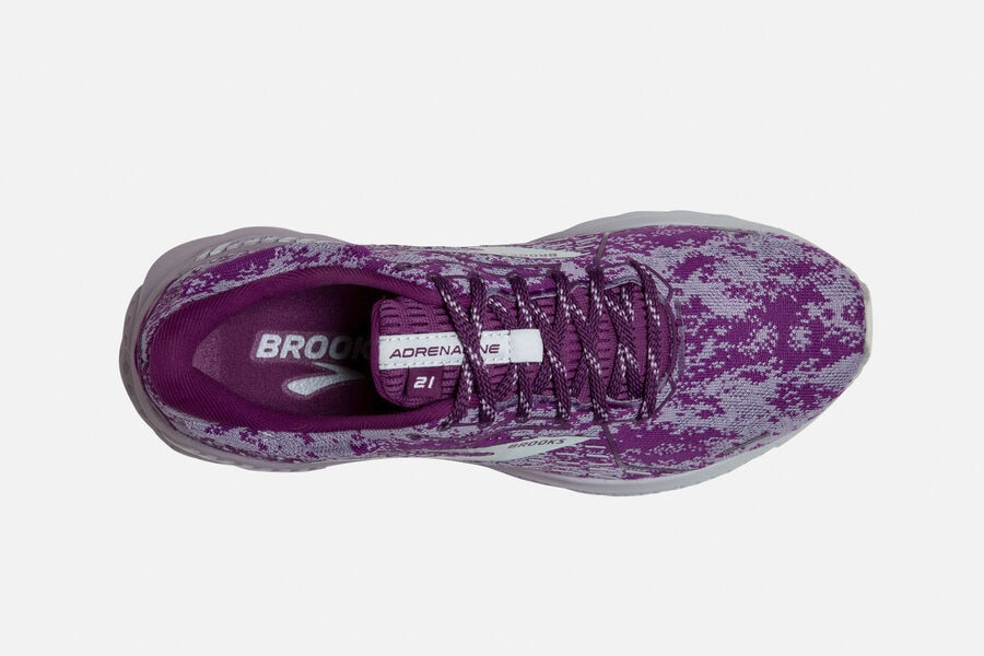 Brooks Israel Adrenaline GTS 21 Road Running Shoes Womens - Purple/Silver - KJM-056832